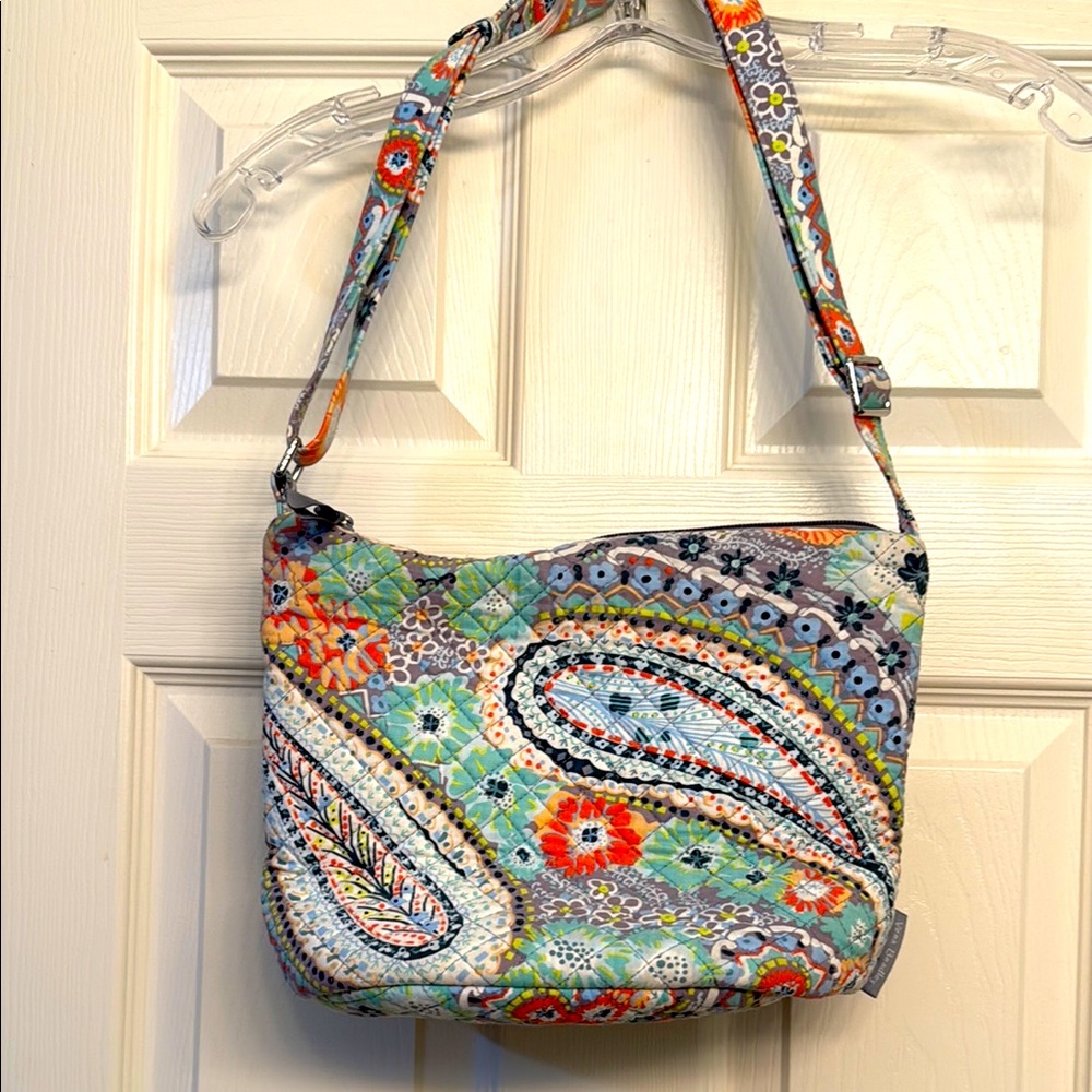 Vera Bradley Blue and Orange Paisley Shoulder Bag